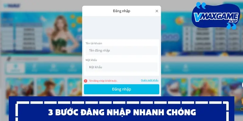 đăng nhập các bước