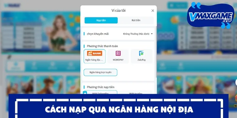 nạp tiền ngân hàng